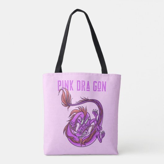 Dra Gon - Pink Dragon Comic style Tasche (Rückseite)