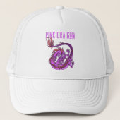 Dra Gon - Pink Dragon Comic style Truckerkappe (Vorderseite)