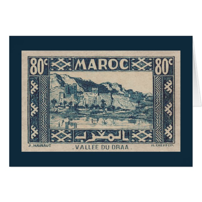 Draa Tal, Marokko - Karte (Vorderseite (Horizontal))