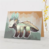 Draakje kaart fantasie  karte (Gelbe Blume)