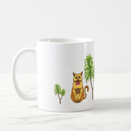 Dracaena Gift für Katzen Warnung Kunst Kaffeetasse (Links)