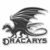 Dracarys Black Dragon Silhouette Sticker (Vorderseite)