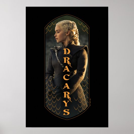 "Dracarys" Daenerys Targaryen Graphic Poster (Vorne)