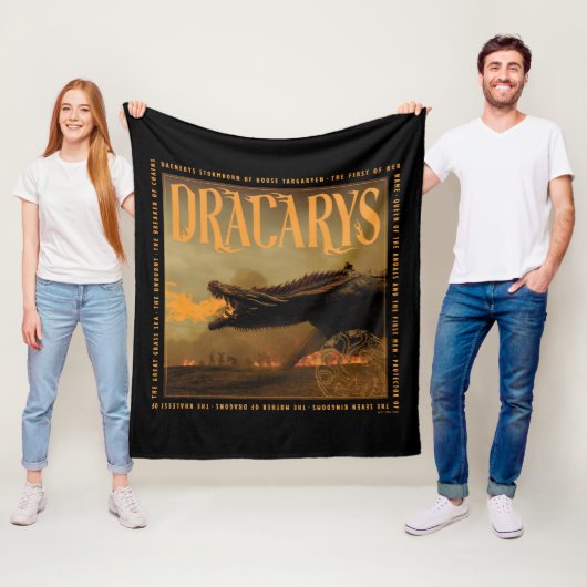 "Dracarys" Drogon Breathing Fire Graphic Fleecedecke (Beispiel)