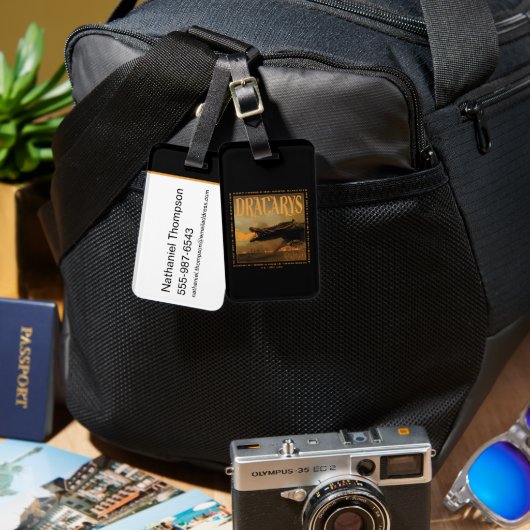 "Dracarys" Drogon Breathing Fire Graphic Gepäckanhänger (Vorderseite & Rückseite)