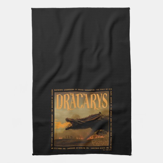 "Dracarys" Drogon Breathing Fire Graphic Geschirrtuch (Vertikal)