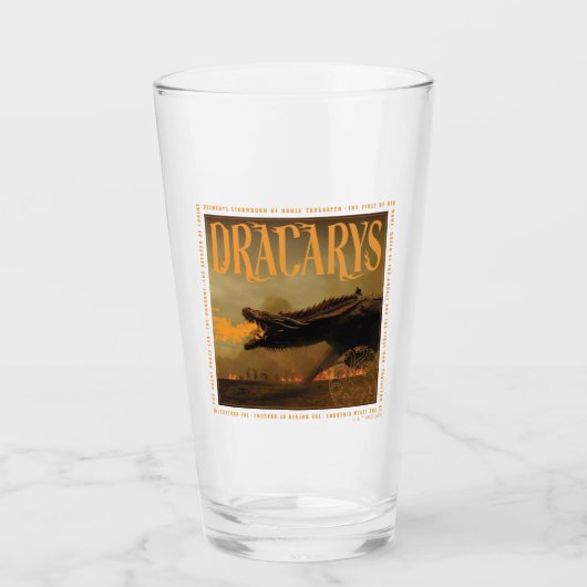 "Dracarys" Drogon Breathing Fire Graphic Glas (Vorderseite)