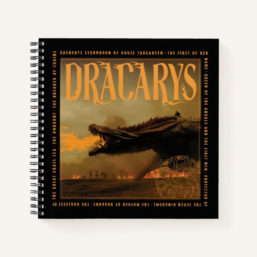 "Dracarys" Drogon Breathing Fire Graphic Notizblock (Vorderseite)