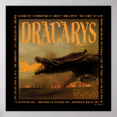 "Dracarys" Drogon Breathing Fire Graphic Poster (Vorne)
