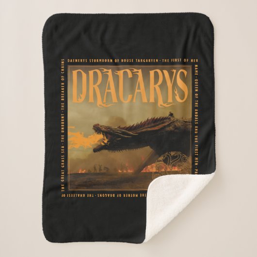 "Dracarys" Drogon Breathing Fire Graphic Sherpadecke (Vorderseite)