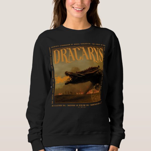 "Dracarys" Drogon Breathing Fire Graphic Sweatshirt (Vorderseite)