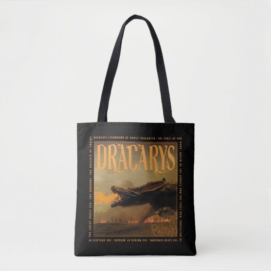 "Dracarys" Drogon Breathing Fire Graphic Tasche (Vorderseite)