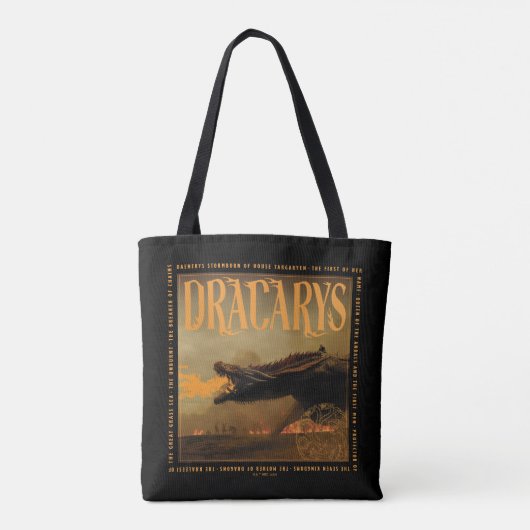 "Dracarys" Drogon Breathing Fire Graphic Tasche (Rückseite)