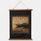 "Dracarys" Drogon Breathing Fire Graphic Wandteppich Mit Holzrahmen (Vorderseite)