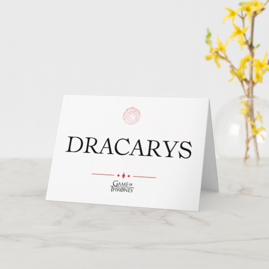 Dracarys Karte (Gelbe Blume)
