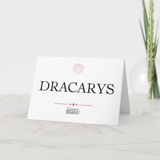 Dracarys Karte (Vorderseite)