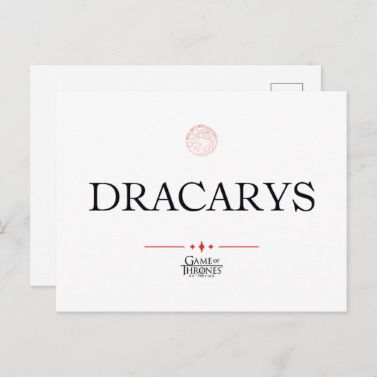 Dracarys Postkarte (Vorne/Hinten)