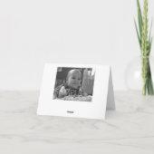 Drache 1. Geburtstag geklappt Dankeschön Karte (Rückseite)