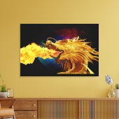 Drache 3 Leinwand Kunstmauer (Insitu (Wohnzimmer))