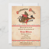 Drache-Abschluss-Feier Einladung (Vorderseite)