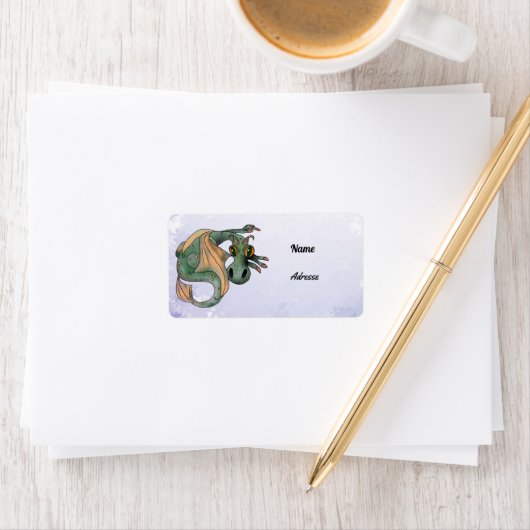 Drache adressaufkleber (Insitu)