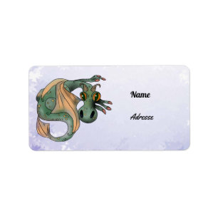 Drache adressaufkleber
