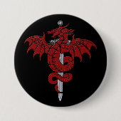 Drache-Alter - Drache-Klinge-Button Button (Vorderseite)