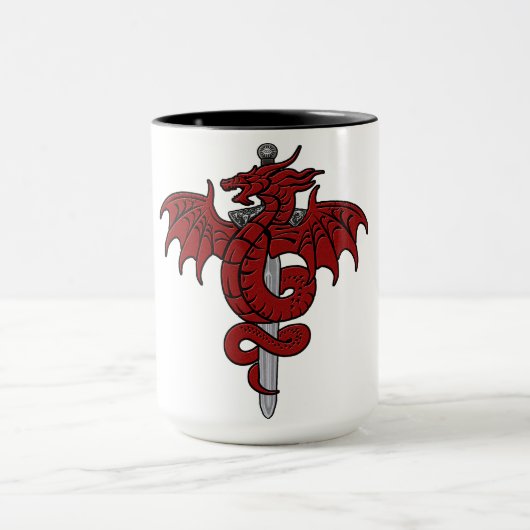 Drache-Alter - Drache-Klinge Tasse (Zentrum)