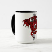 Drache-Alter - Drache-Klinge Tasse (Vorderseite Links)