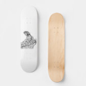 Drache am Felsen Skateboard (Vorderseite)
