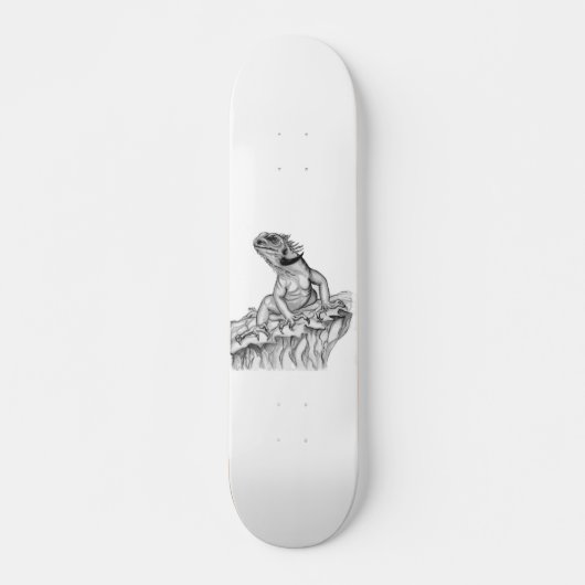 Drache am Felsen Skateboard (Vorne)