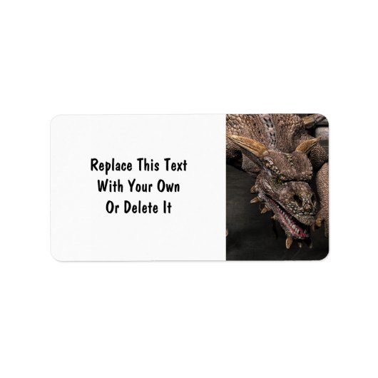 Drache am Toten Ende sucht nach etwas Abendessen - Adressaufkleber (Vorne)