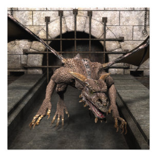 Drache am Toten Ende sucht nach etwas Abendessen - Fotodruck