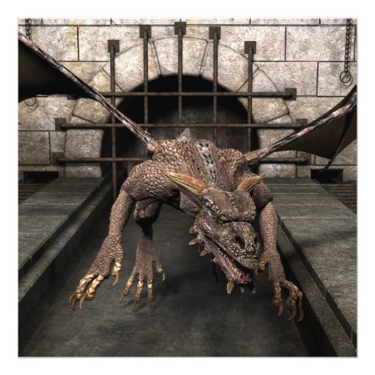 Drache am Toten Ende sucht nach etwas Abendessen - Fotodruck (Vorne)