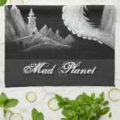 Drache an der Nachtmalerei Handtuch (Gefaltet)