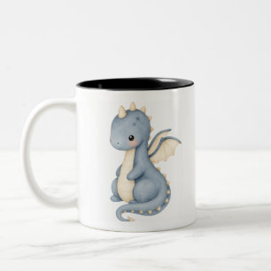 Drache Aquarell Zweifarbige Tasse