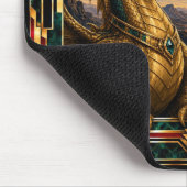 Drache, Art Deco Mythisch Mousepad (Ecke)