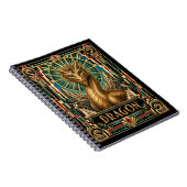 Drache, Art Deco Mythisch Notizblock (Rechte Seite)