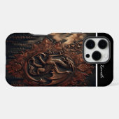 Drache auf Berggipfel iPhone Hülle (Rückseite (Horizontal))