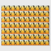 Drache auf brennendem Himmel Geschenkpapier (Flach)