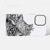 Drache auf dem Felsen iPhone Hülle (Rückseite (Horizontal))