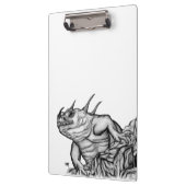 Drache auf dem Felsen Klemmbrett (Links)