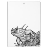 Drache auf dem Felsen Klemmbrett (Rückseite)