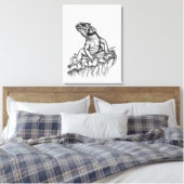 Drache auf dem Felsen Leinwanddruck (Insitu (Schlafzimmer))