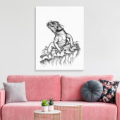 Drache auf dem Felsen Leinwanddruck (Insitu (Wohnzimmer))