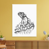 Drache auf dem Felsen Leinwanddruck (Insitu (Wohnzimmer))