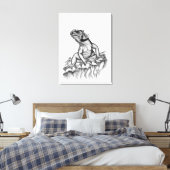 Drache auf dem Felsen Leinwanddruck (Insitu (Schlafzimmer))