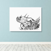 Drache auf dem Felsen Leinwanddruck (Insitu (Holzboden))