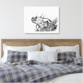 Drache auf dem Felsen Leinwanddruck (Insitu (Schlafzimmer))