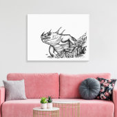 Drache auf dem Felsen Leinwanddruck (Insitu (Wohnzimmer))